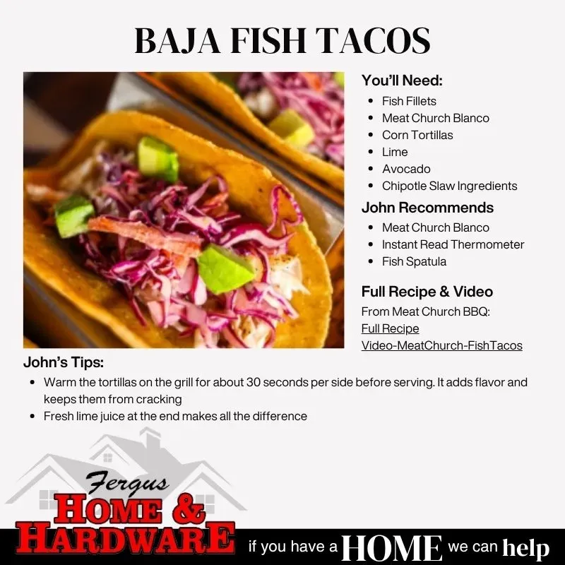 Baja Fish Tacos recipe card